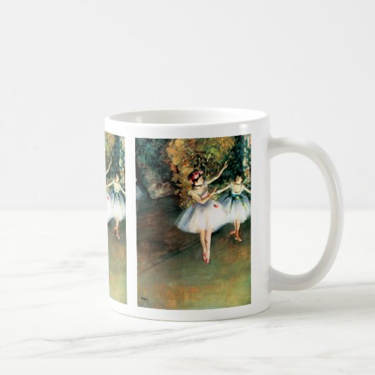 Zwei Tänzer auf einer Bühne von Degas Kaffeetasse (Rechts)