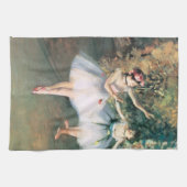 Zwei Tänzer auf einer Bühne von Edgar Degas, Vinta Geschirrtuch (Horizontal)