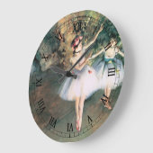 Zwei Tänzer auf einer Bühne von Edgar Degas, Vinta Große Wanduhr (Winkel)