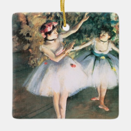 Zwei Tänzer auf einer Bühne von Edgar Degas, Vinta Keramikornament (Vorderseite)