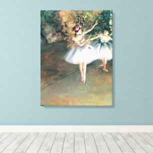 Zwei Tänzer auf einer Bühne von Edgar Degas, Vinta Leinwanddruck