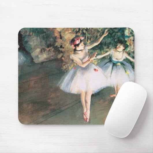 Zwei Tänzer auf einer Bühne von Edgar Degas, Vinta Mousepad (Mit Mouse)