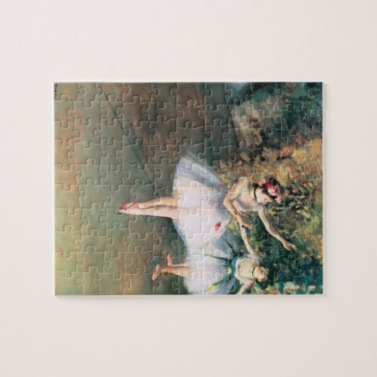 Zwei Tänzer auf einer Bühne von Edgar Degas, Vinta Puzzle (Horizontal)