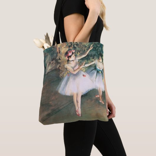 Zwei Tänzer auf einer Bühne von Edgar Degas, Vinta Tasche (Von Nahem)
