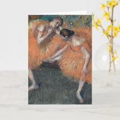 Zwei Tänzer | Edgar Degas Karte (Gelbe Blume)