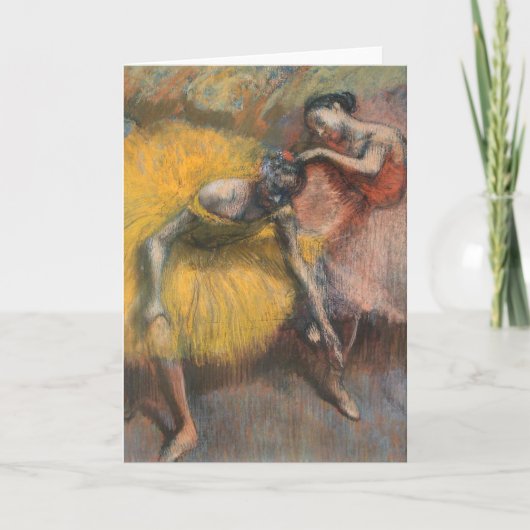 Zwei Tänzer, gelb und rosa | Edgar Degas Karte (Vorderseite)