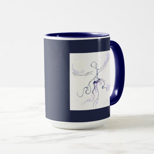 Zwei Tänzer-Kaffee-Tasse Tasse (VorderseiteRechts)