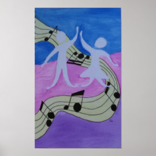 Zwei Tänzer-Tanz zur Musik Poster