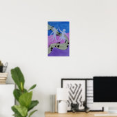 Zwei Tänzer tanzen zur Musik Poster (Heimbüro)
