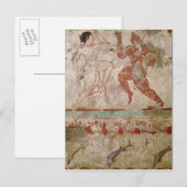 Zwei Tänzer und Delphine Postkarte (Vorne/Hinten)