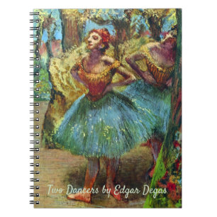 Zwei Tänzer von Edgar Degas, Vintage Ballettkunst Notizblock