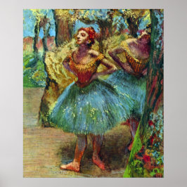 Zwei Tänzer von Edgar Degas, Vintage Ballettkunst Poster
