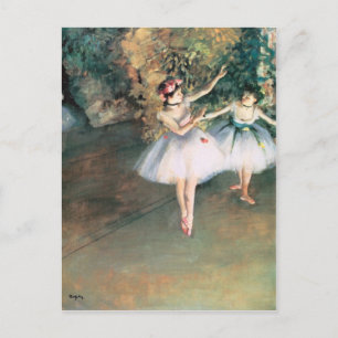 Zwei Tänzerinnen auf einer Bühne 1874 Degas Postkarte