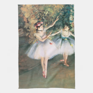 Zwei Tänzerinnen auf einer Bühne von Edgar Degas,  Geschirrtuch