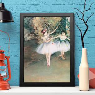 Zwei Tänzerinnen auf einer Bühne von Edgar Degas,  Poster