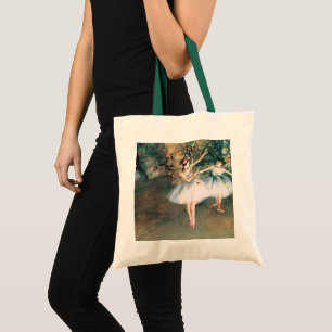 Zwei Tänzerinnen auf einer Bühne von Edgar Degas, Tragetasche