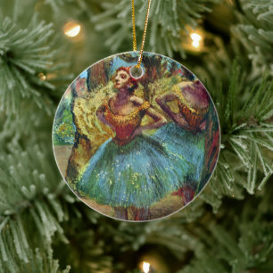 Zwei Tänzerinnen von Edgar Degas, Vintage Ballett  Keramik Ornament