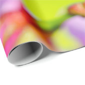 Zwei tapfere Sakura-Blume und farbenfroher Hinterg Geschenkpapier (Rolleneckpunkt)