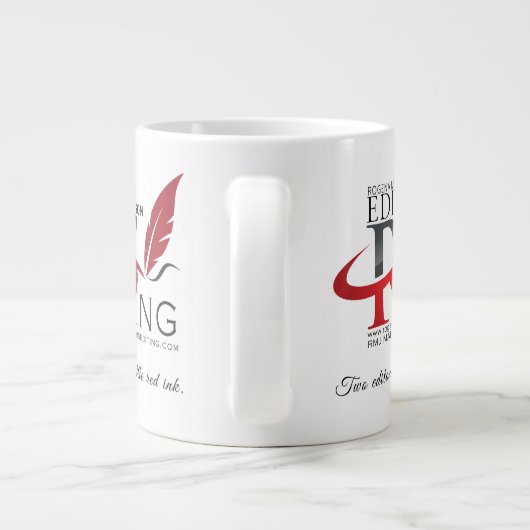 Zwei Tasse für Red Pens Editing Service (Rückseite)