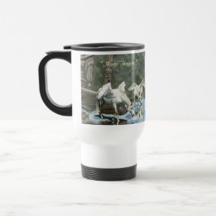 Zwei Tasse von Pegasi und Totem Poles Fantasy Art