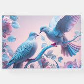 Zwei Tauben Flat Danke Karte Gästebuch (Rückseite)