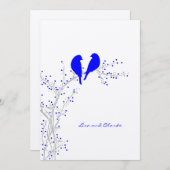 Zwei Tauben {Königliche} Einladungen zur Hochzeit (Vorne/Hinten)