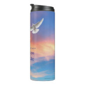 Zwei Tauben mit einem Segen-Gebet Thermosbecher (Nach rechts gedreht)