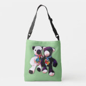 Zwei Teddy Bär Doppelseitiges Tote Bag Tragetaschen Mit Langen Trägern (Rückseite)