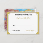 ZWEI TEDDY BÄREN 50 JAHRE ZUSAMMEN UAWG RSVP KARTE (Vorne/Hinten)