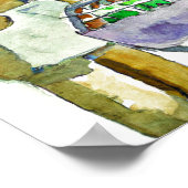 Zwei Teddy Bears Shopping Art "Digital Download" Poster (Ecke)