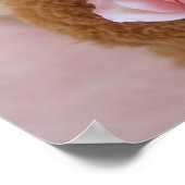 zwei Teddybären mit Rose-Plakat Poster (Ecke)