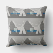 Zwei Teepis Drei Kiefernwälder Kissen (Rückseite)