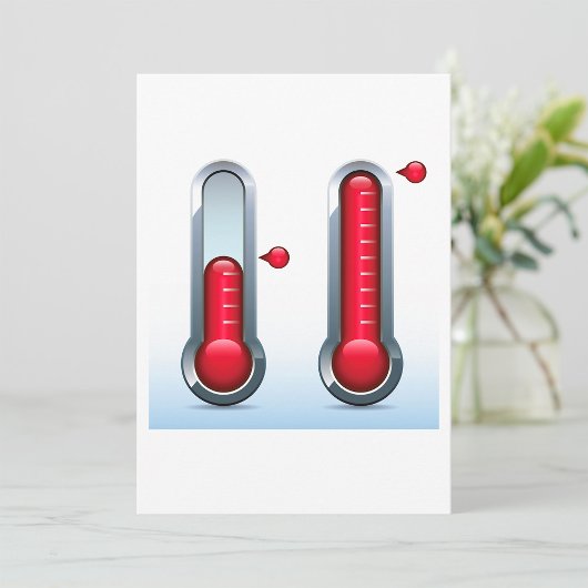 Zwei Thermometer Einladung