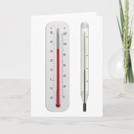 Zwei Thermometer Grußkarten Karte (Vorderseite)