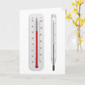 Zwei Thermometer Grußkarten Karte (Gelbe Blume)