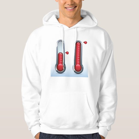 Zwei Thermometer Hoodie (Vorderseite)