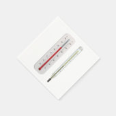 Zwei Thermometer Papier Napkins Serviette (Ecke)
