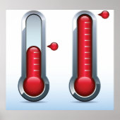 Zwei Thermometer Poster (Vorne)