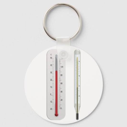 Zwei Thermometer-Schlüsselanhänger Schlüsselanhänger (Vorderseite)