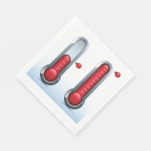 Zwei Thermometer Serviette (Ecke)