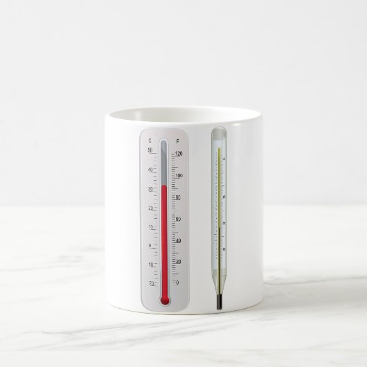 Zwei Thermometer-Tasse Kaffeetasse