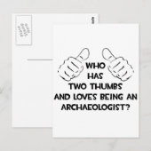 Zwei Thumbs und Lieben als Archäologe Postkarte (Vorne/Hinten)