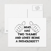 Zwei Thumbs und Lieben als Pathologe Postkarte (Vorne/Hinten)