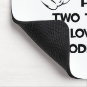 Zwei Thumbs und Lieben als Podiatrist Mousepad (Ecke)