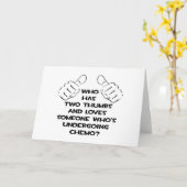 Zwei Thumbs und Lieben Jemand in Chemo Karte (Gelbe Blume)