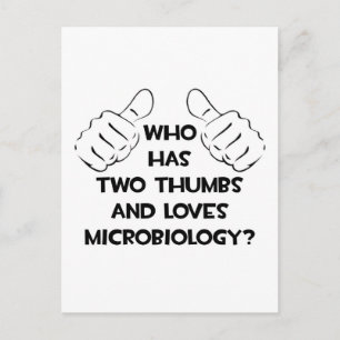 Zwei Thumbs und Lieben Mikrobiologie Postkarte