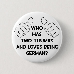 Zwei Thumbs und Lieben sind Deutsch Button