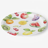 Zwei-Ti Frutti Fruchtmuster Geburtstagsparty Pappteller (Schrägansicht)