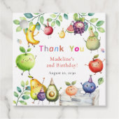 Zwei-Ti Frutti Tanzfrüchte 2. Geburtstag Party Geschenkanhänger (Vorderseite)