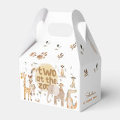 Zwei Tiere im Zoo-Safari-Kindergeburtstag Geschenkschachtel (Rückseite)